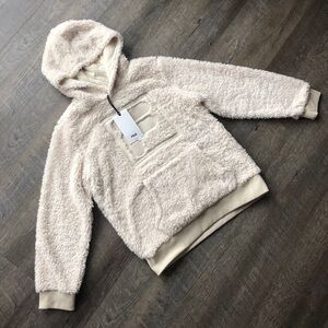 NWT！Fila Natural Sherpa Hoodie Kids Size M